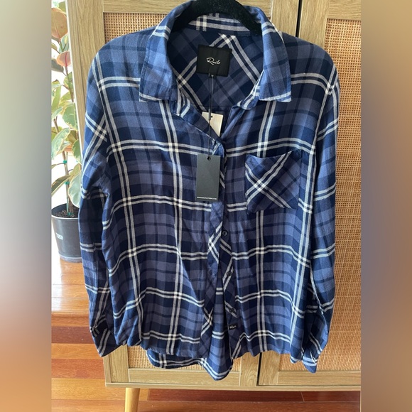 Rails Metallic Plaid Shirt, new with tags - Picture 2 of 3
